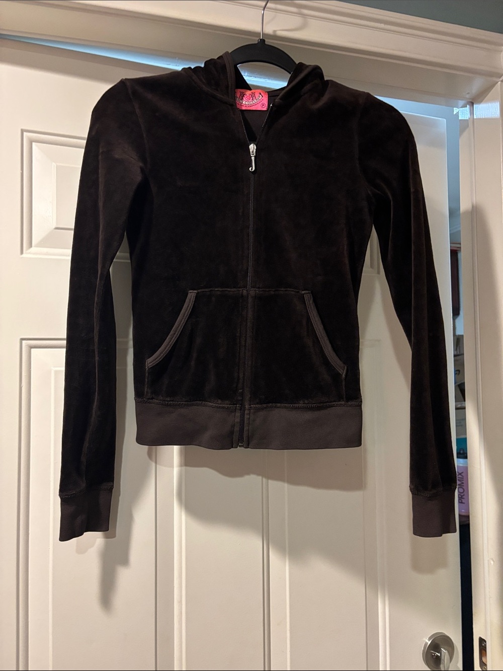 Vintage Juicy Couture Brown Velour Zip-Up Hoodie Jacket
